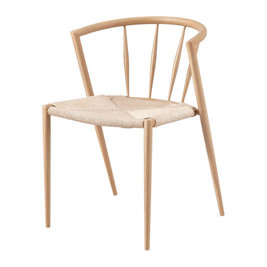 Artiss Dining Chairs x1, Leisure Accent Chair for Living Room & Balcony Woven Seat Spindle Back