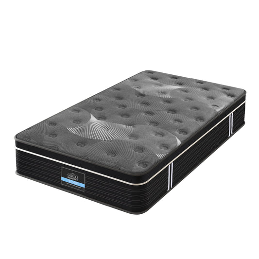 Giselle Bedding King Single Mattress 35cm Euro Top with Graphene Cooling Comfort Medium Firm