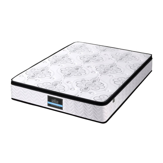 Giselle Bedding Double Mattress 30cm Pocket Spring Euro Top Medium Firm Foam