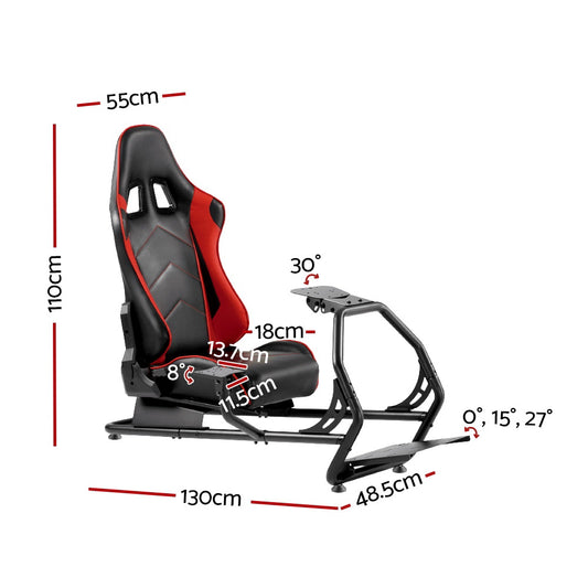 Artiss Racing Simulator Cockpit Frame Car Seat Gaming