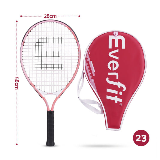 Title Everfit 23 Inch Tennis Racket Lightweight 200g for Adult and Junior Players Pink