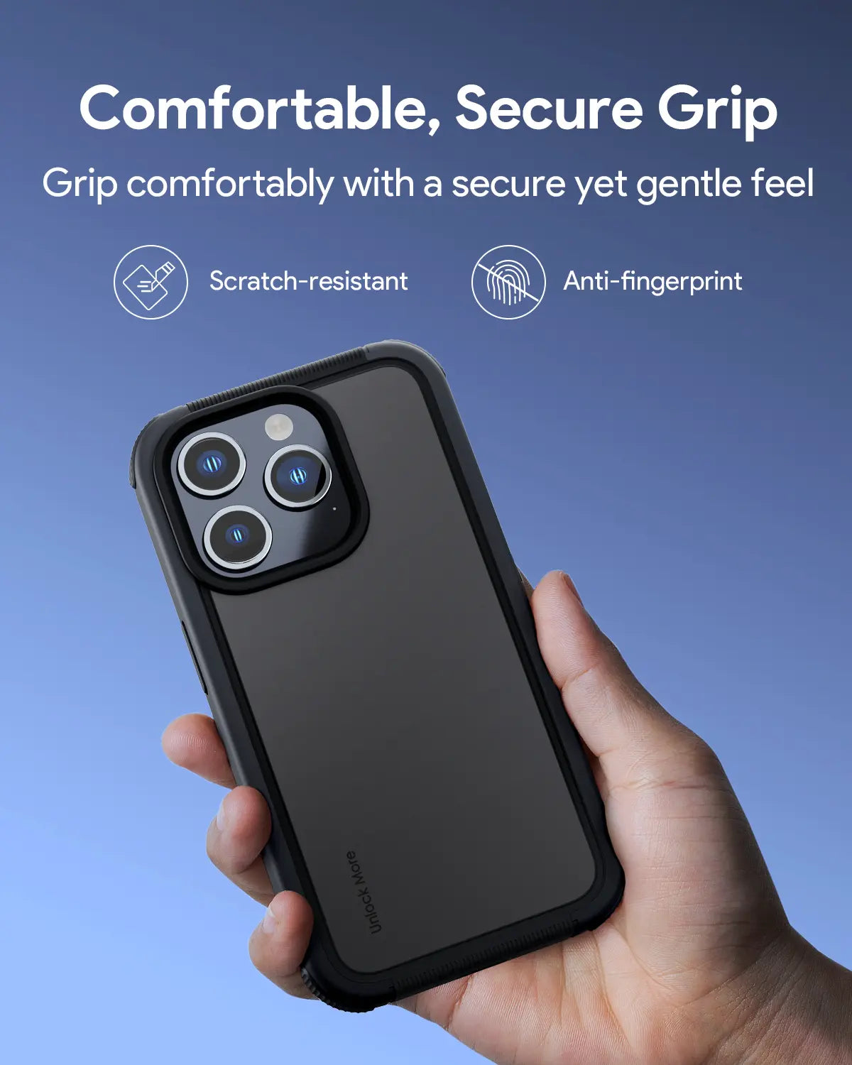 Aukey Urban Guard Elite Magnetic Hard-Shell iPhone 15 Pro Phone Case - Dark Gray (UG10C)