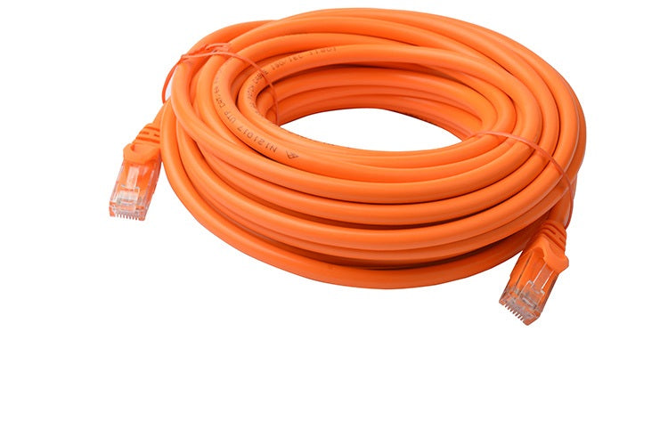 8WARE Cat6a UTP Ethernet Cable 10m Snagless Orange