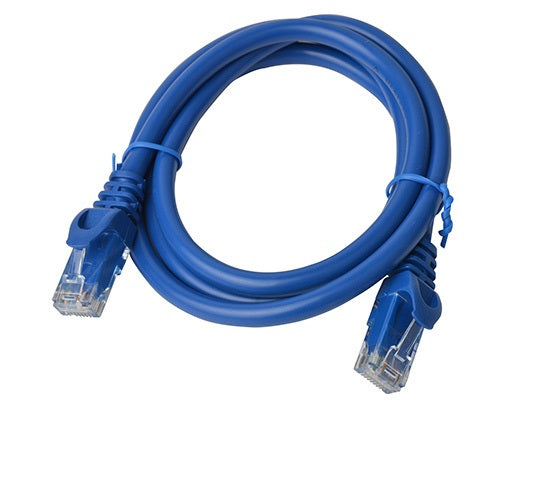 8WARE Cat6a UTP Ethernet Cable 1m Snagless Blue