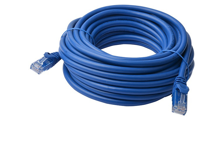 8WARE Cat6a UTP Ethernet Cable 50m Snagless Blue