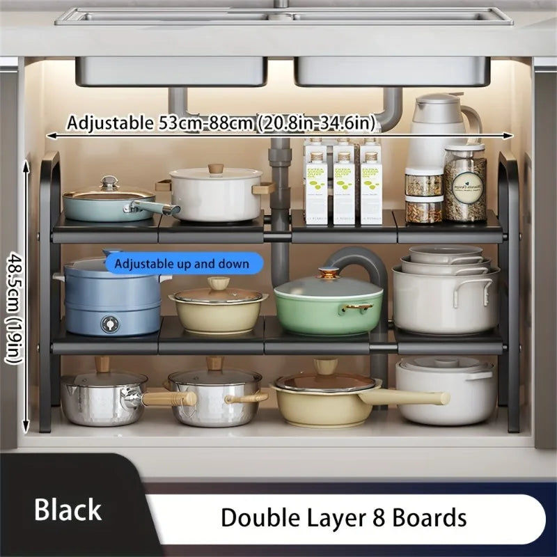 Expandable Under Sink Organizer Set 8 Panel