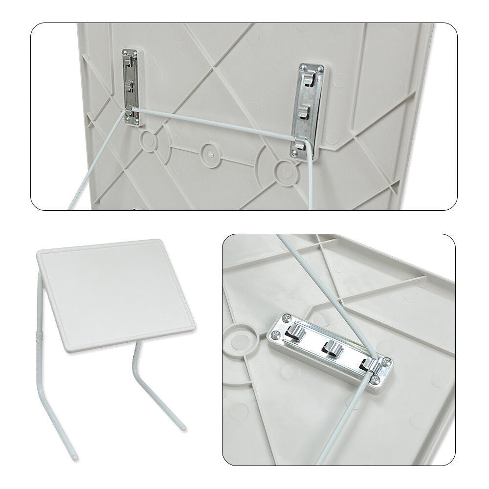 Adjustable Foldable Laptop Table Tray Steel MDF