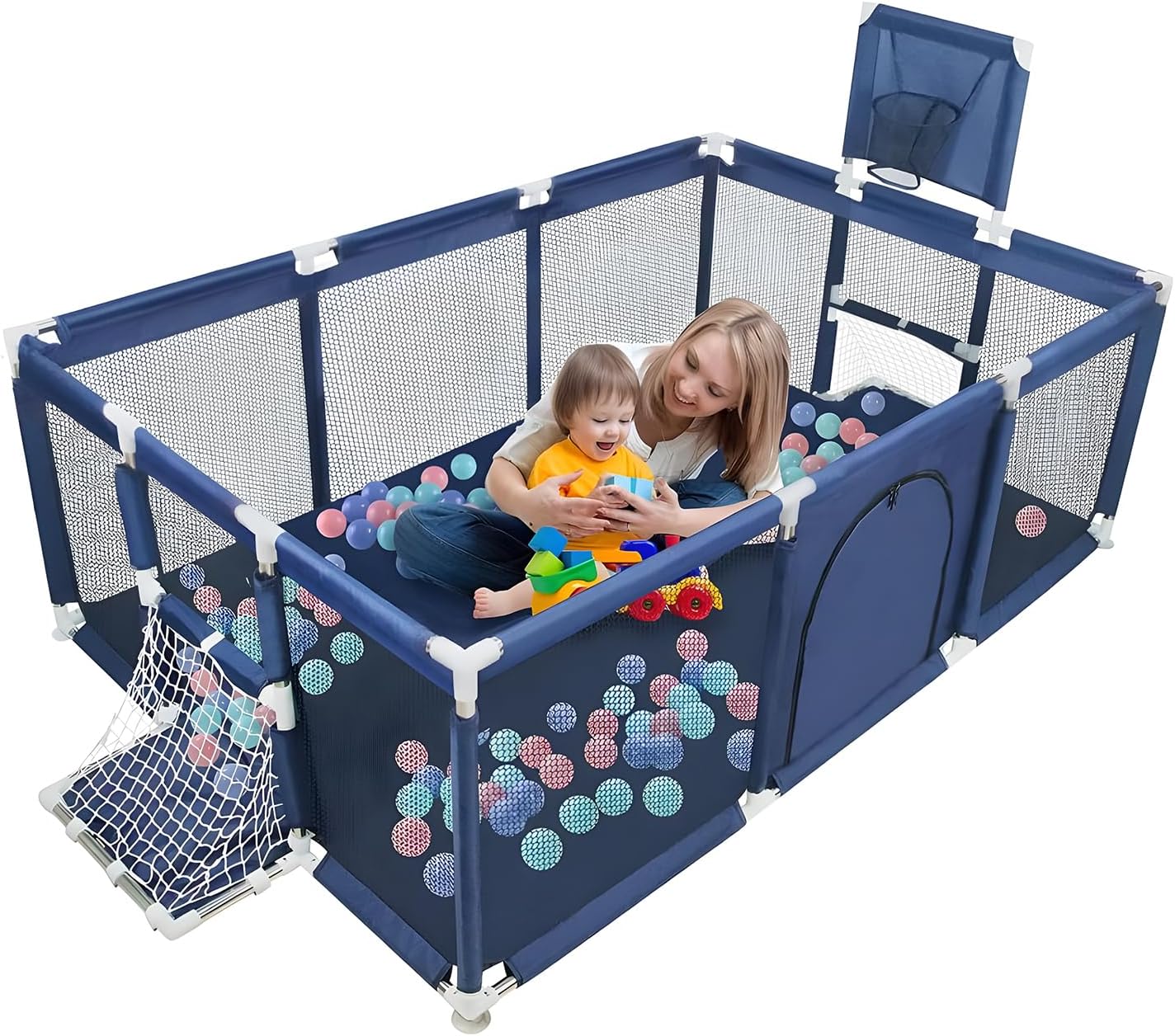Baby Playpen Safety Gate Dark Blue