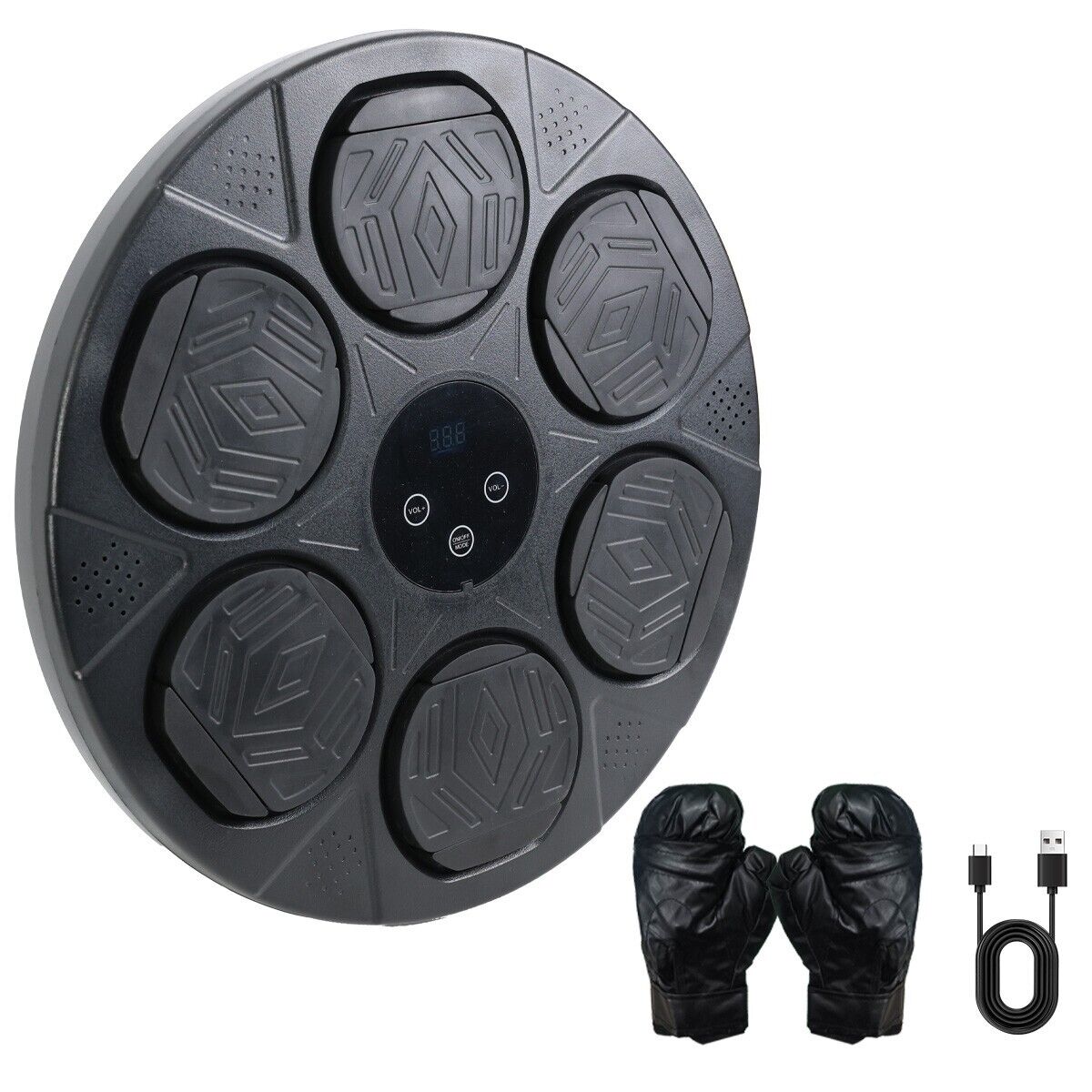 Bluetooth Smart Punching Bag Wall Pad 9 Speeds w/ Gloves