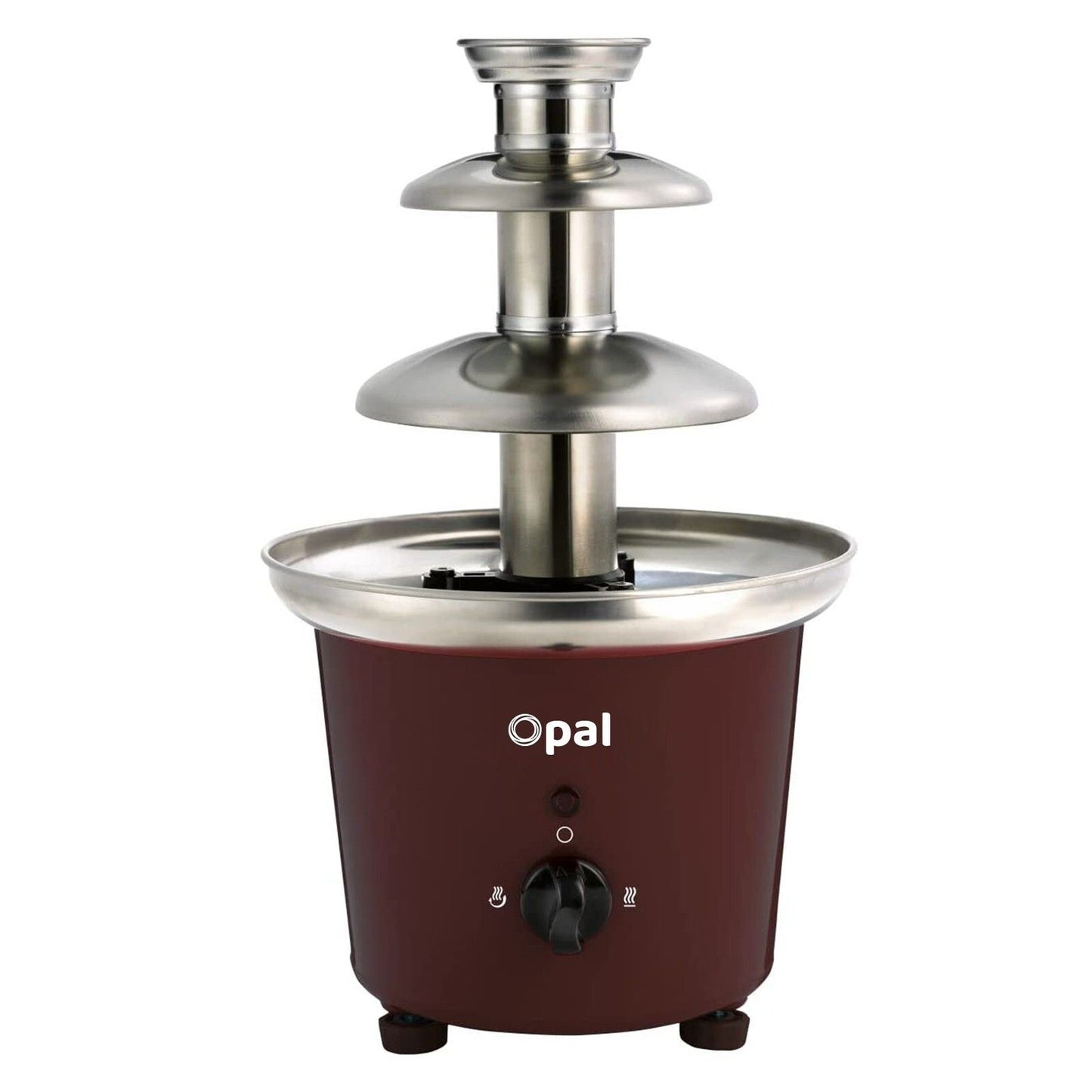 3-Tier Electric Chocolate Fondue Fountain Stainless Steel 0.9L