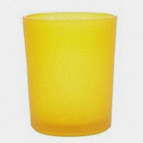 20 Pack Yellow Frosted Glass Votive Candle Holders Table Centreoieces Xmas Wedding Anniversary Event Recption Party Function or Home Decor