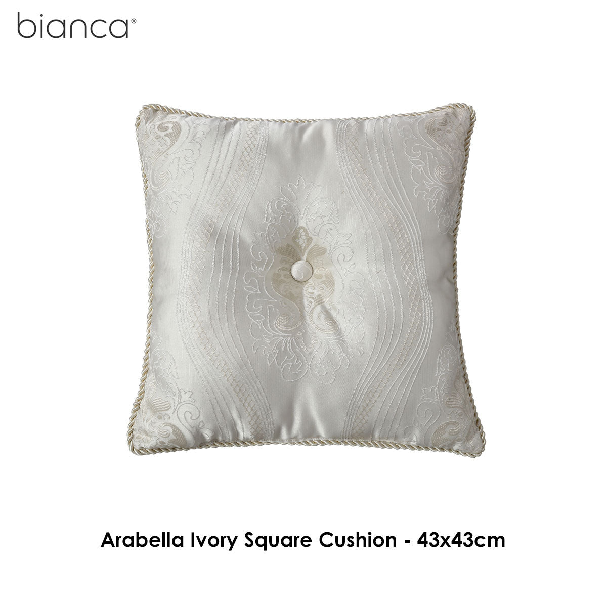 Bianca Arabella Ivory Square Cushion