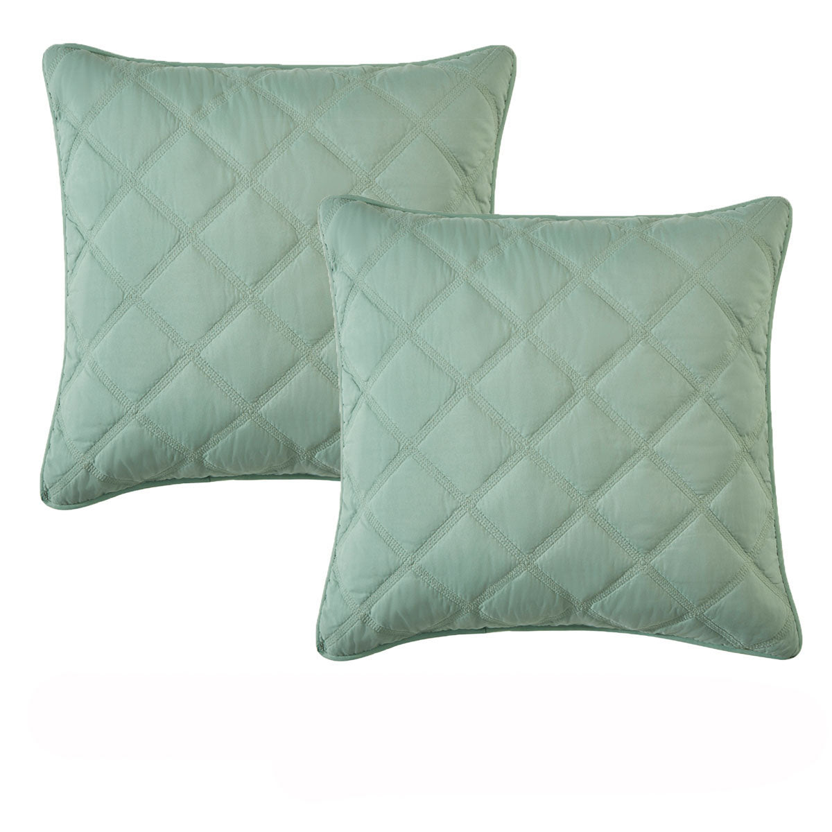 Bianca Pair of Barclay Olive European Pillowcases 65 x 65cm