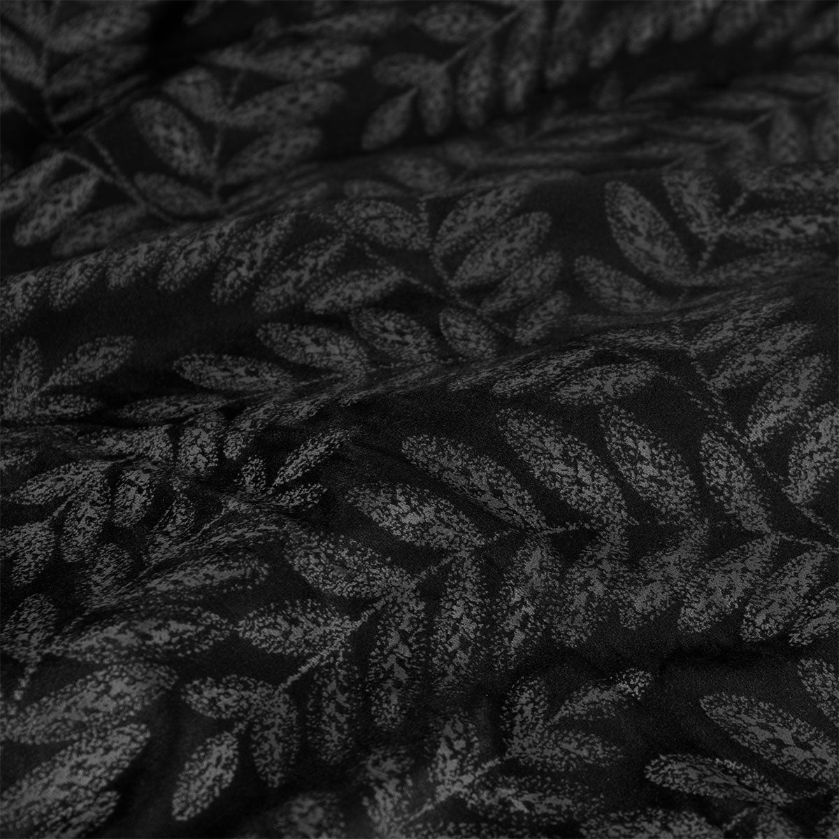 Ardor Rui Black Embossed Velvet Soft Quilt Cover Set King