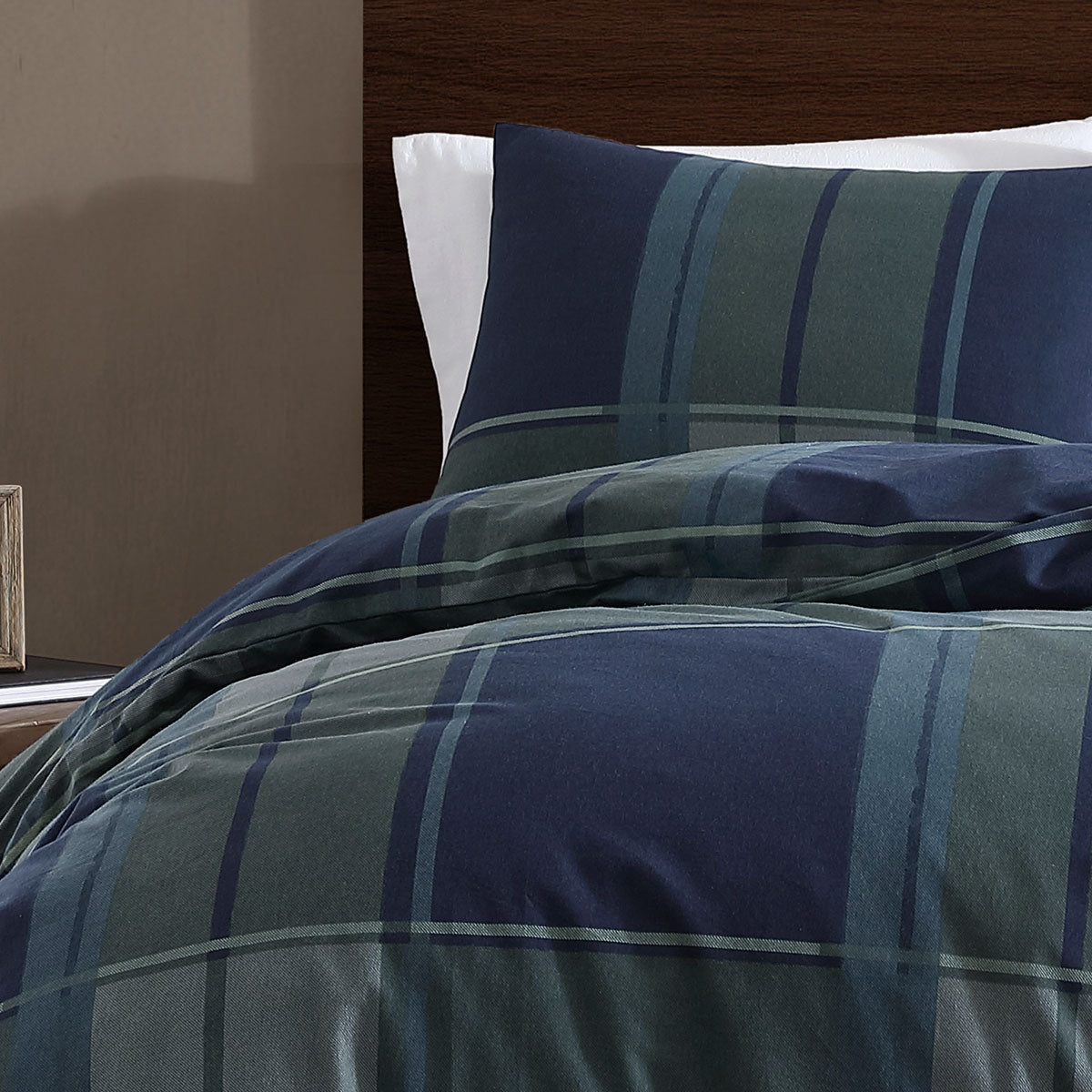 Ardor Sommers Dark Khaki Cotton Flannelette Quilt Cover Set King