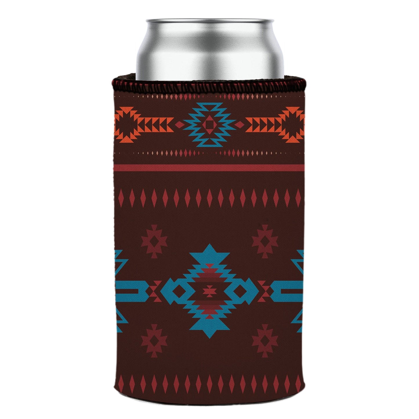 Brown Navajo Rug Stubby Cooler - Standard