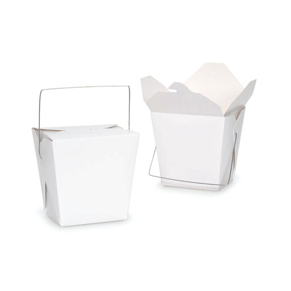 Bulk Packs 450 x 780ML/26oz White Noodle Box With Metal Handle