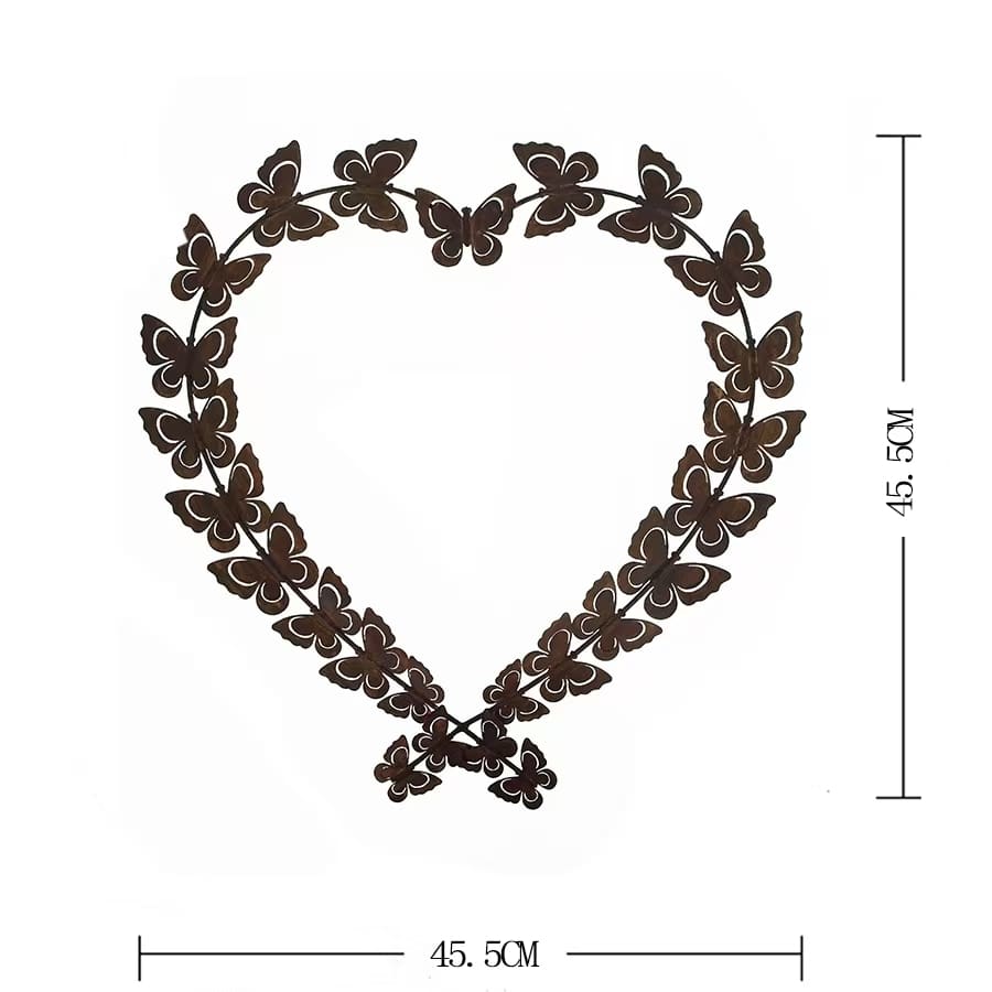 Flutter Of Butterflies As Heart Wall Art 48cm