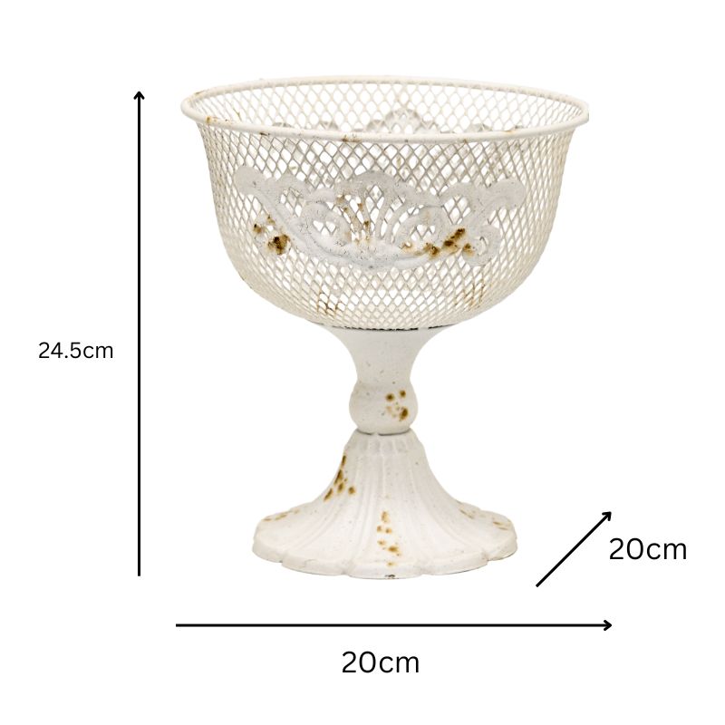 French Provincial Footed Bowl w Fleur-Di-Lis 24cm