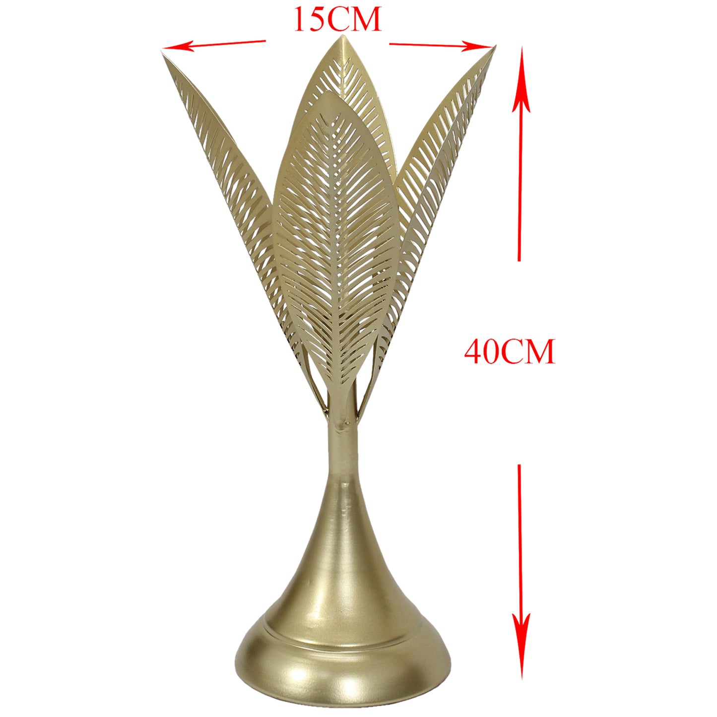 Aura Leaves Taper Candleholder 15x40cm