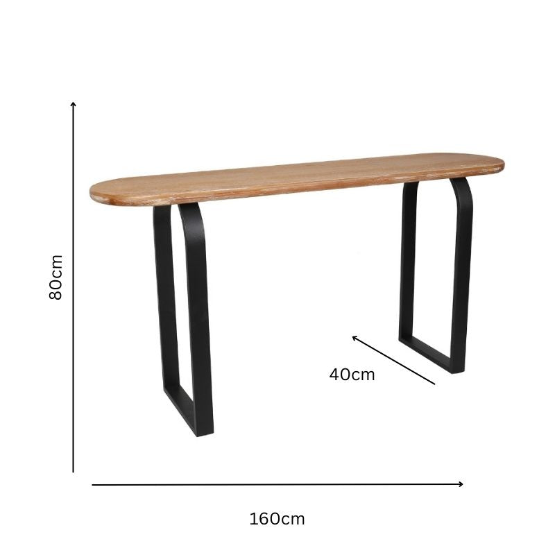 Contemporary Oval Console Table 160cm