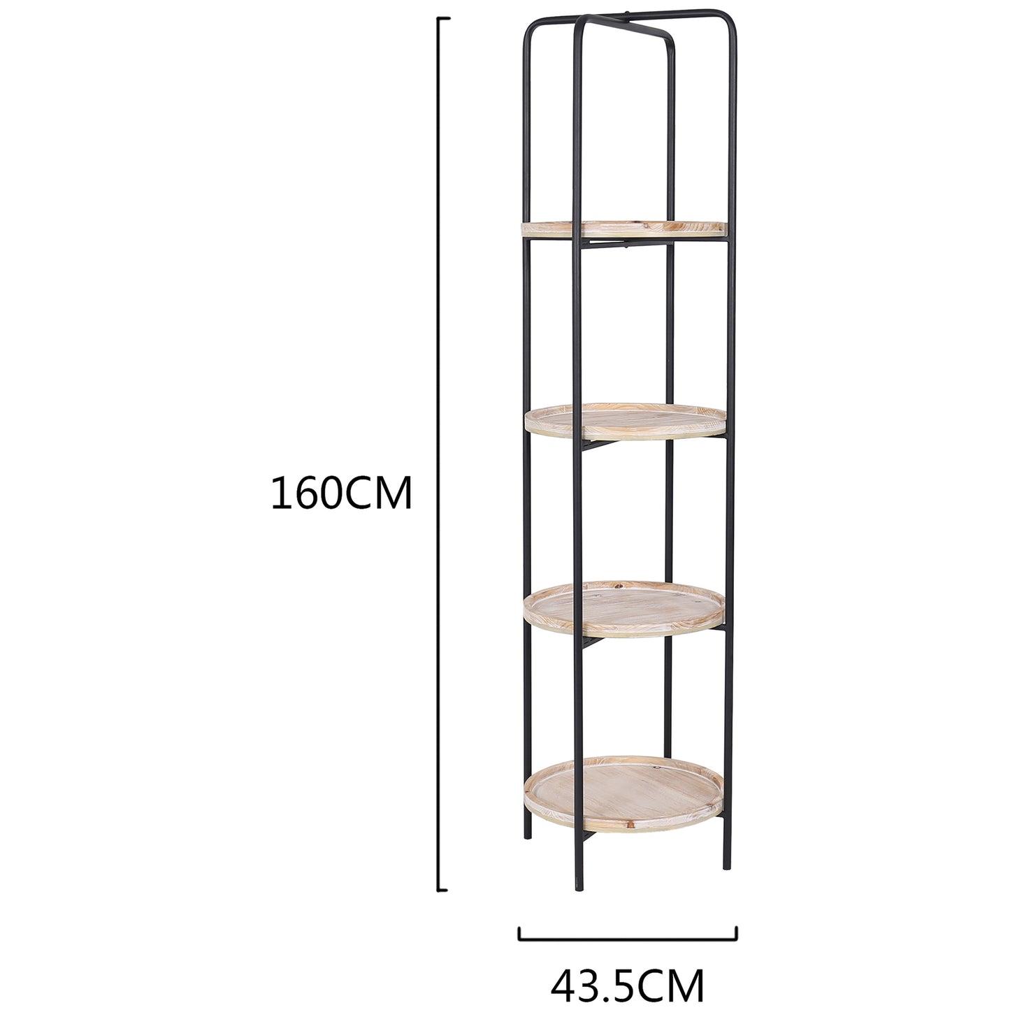 Emporium 4-Round Shelf Unit 44x160cm