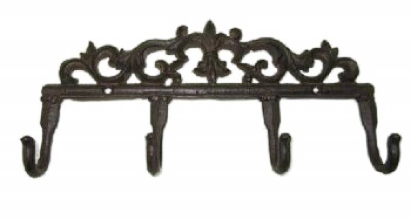 Decorative Metal 4 Hook 32x17cm