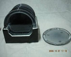 bulk 24 Clear Glass Round Candle Plate 20x2cm