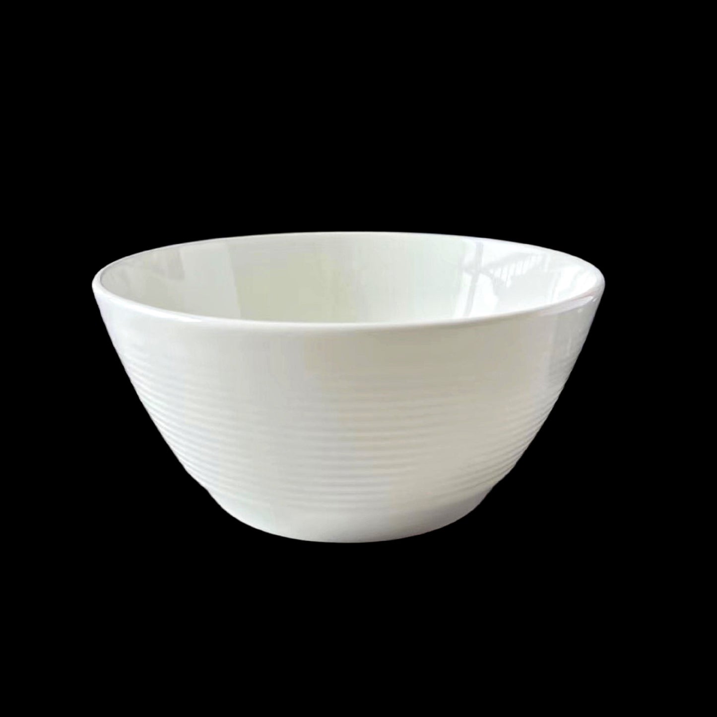 bulk 24 White Fine Bone China Embossed Bowl 16x7cm