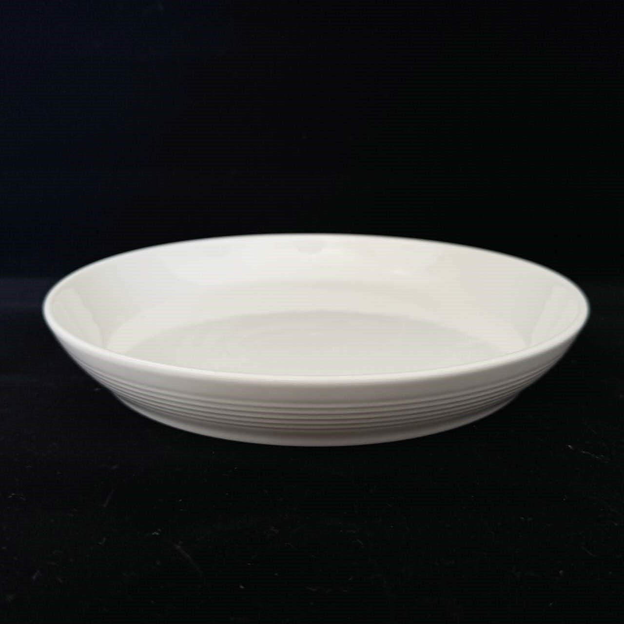 bulk 24 White Fine Bone China Embossed Side Plate 21cm