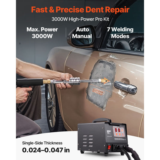 Stud Welder Dent Repair Kit, Spot Welding Machine with Slide Hammer Dent Puller, Professional Dent Removal Kit for Auto Body Dent Repair