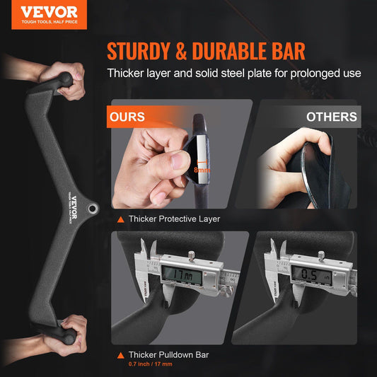 LAT Pulldown Attachments 7 Set Cable Machine T-bar V-bar Tricep