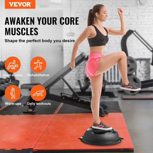 Balance Ball Trainer 26 inch 1500lbs Stability Yoga Fitness Black