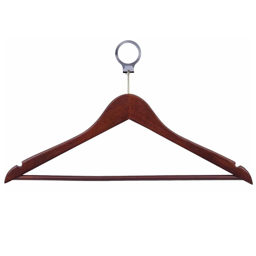 Anti-theft Wooden Cloth Hanger - Brown