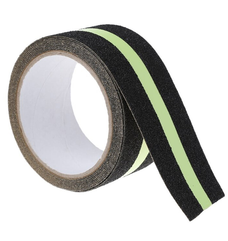 Anti Skid Tape - Black With Glow in Dark Stripe