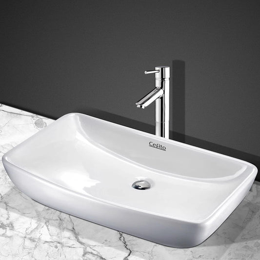 Cefito Ceramic Bathroom Basin Vanity Sink Above Counter Hand Wash Bowl White