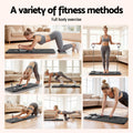 Everfit Pilates Reformer Board Foldable Exercise Trainer Black