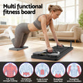 Everfit Pilates Reformer Board Foldable Exercise Trainer Black
