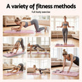 Everfit Pilates Reformer Board Foldable Multi-Functional Exercise Pink