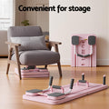 Everfit Pilates Reformer Board Foldable Multi-Functional Exercise Pink