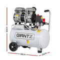 Giantz 24L Air Compressor 0.75HP Quiet Oil-Free Tyre Inflator