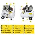 Giantz 24L Air Compressor 0.75HP Quiet Oil-Free Tyre Inflator