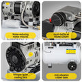Giantz 24L Air Compressor 0.75HP Quiet Oil-Free Tyre Inflator