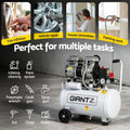 Giantz 24L Air Compressor 0.75HP Quiet Oil-Free Tyre Inflator