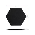 Alpha Acoustic Foam 12pc 35x30cm Soundproof Panel Black Adhesive