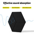 Alpha Acoustic Foam 12pc 35x30cm Soundproof Panel Black Adhesive