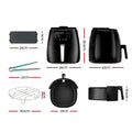 Devanti Air Fryer 8.5L LCD Digital Display Stainless Steel