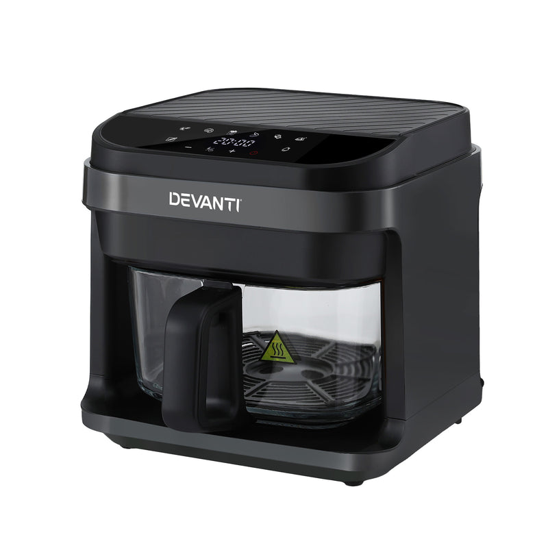 Devanti Air Fryer 5.5L 1200W Touch Control Black Electric