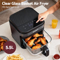 Devanti Air Fryer 5.5L 1200W Touch Control Black Electric