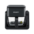 Devanti 2-in-1 Air Fryer 5.5L Dual Zone BBQ Grill Electric Cooker